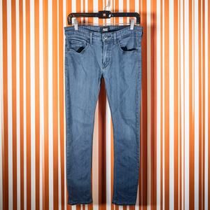 PAIGE Men's 29 Lennox Skinny Stretch Jeans Rowan Coated Dusty Blue m653734